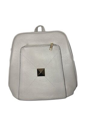 AR New York Fashion Leather Backpack in Gray